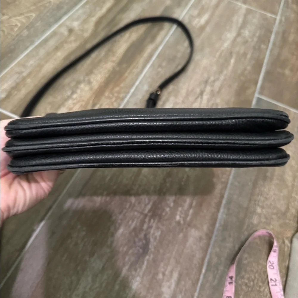 Kate Spade Black Leila Crossbody Bag Sleek Minimalist Design